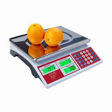 Electronic Price Computing Scale with Compact Design and Green Backlight LCD Display