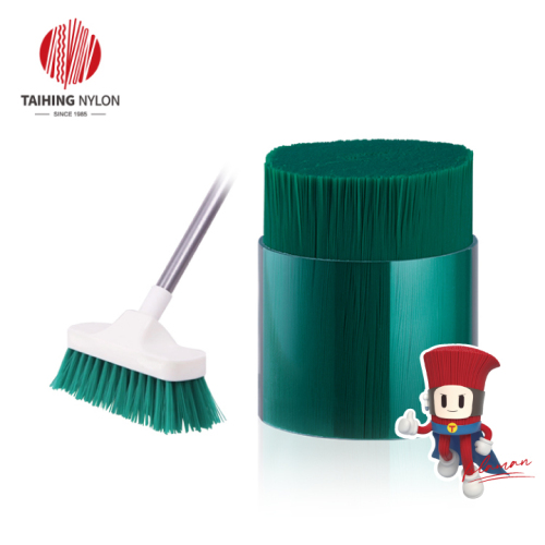 Broom brush filament PPS flaged bristle