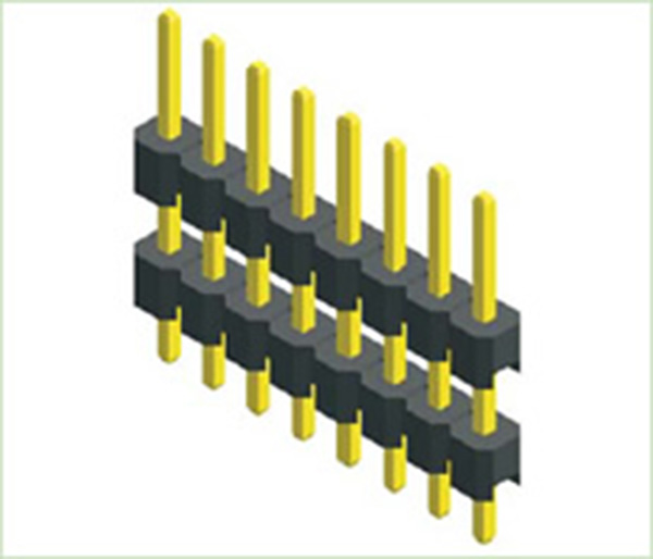 2.54mm/0.10in Pitch Pin Header Single Row Double Plastic Straight DIP