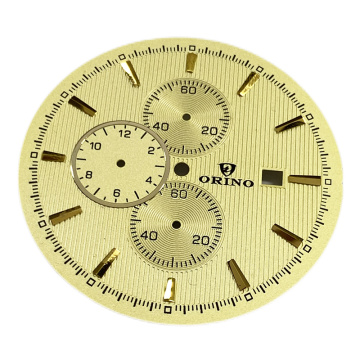 Dial de reloj de teca cronógrafo de hombre del hombre