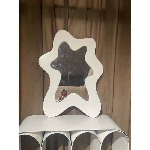 Decorative Wooden Dressing Makeup Wall Mirror for Entryway