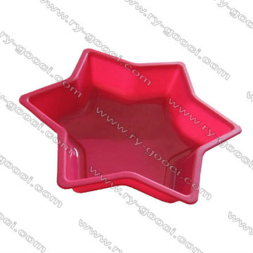 6P Star Silicone Mold Fondant Cake Decorating Mold Baking Pan Sugarcraft Tools