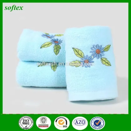 flower face towels embroidery