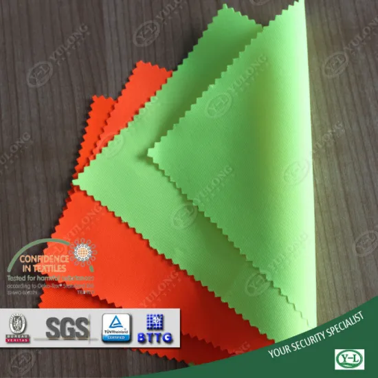 High Visible Fluorescent Apparel Fabric in Orange