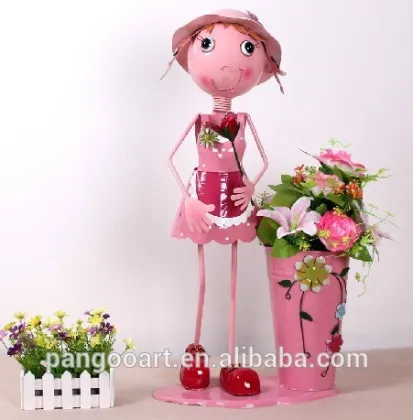 Metal Crafts Home Decoration Floral barrel