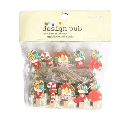Christmas Snow Milu Wood Clip Gift