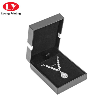 Custom Logo Black Jewelry Necklace Ring Paper Box