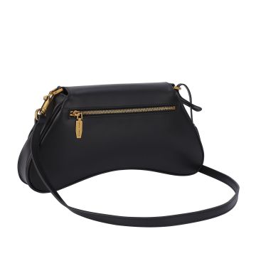 Crescent Genuine Leather Shoulder Bag