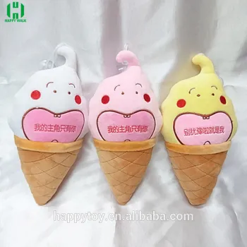New design cute ice cream shaped plush toy
