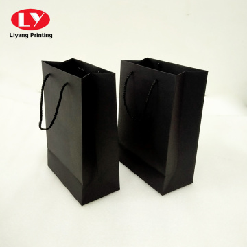 Printing and Packaging Luxury Black Shopping Paper Bag