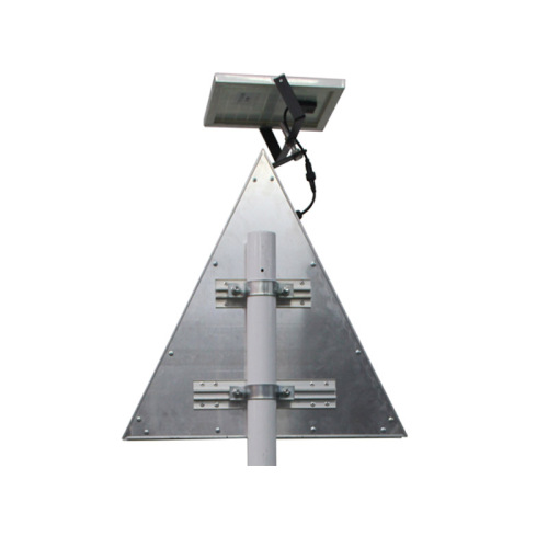 Narrowing on the right Solar Led Warning sign