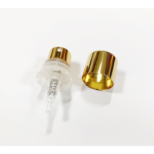 Crimpless gold aluminum perfume sprayer