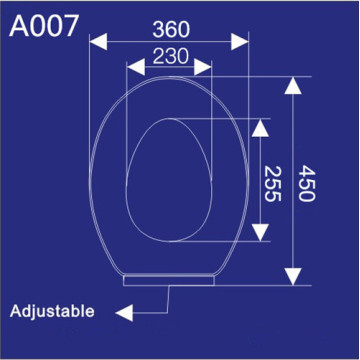 Cubierta de asiento de inodoro de PPmaterial con función de desaceleración