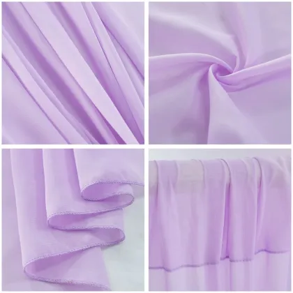 Purple Silky Soft Woven Backdrop Curtain for Wedding Stage Decoration