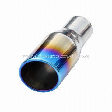 76mm diameter 304 stainless steel titanium blue exhaust silencer