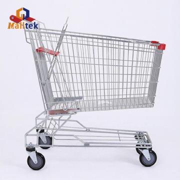 Zinc With Powder Coating Asian Supermarket Trolley