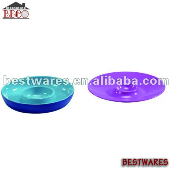 Professional round solid color melamine hard plastic small dish