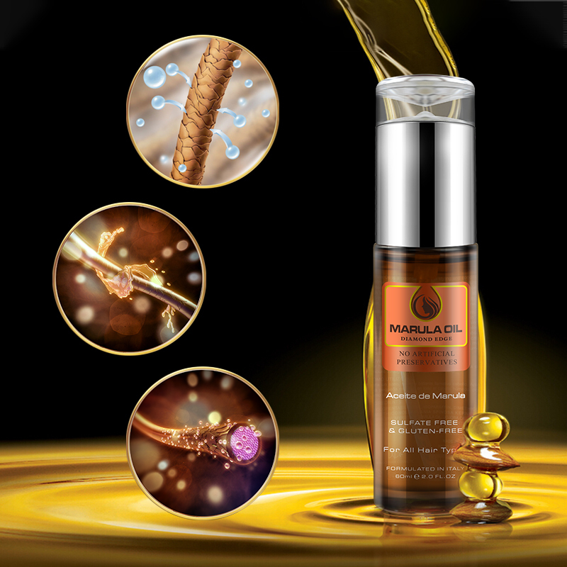 Natural Marula Oil Serum Hair Care Repair Hair Treatment Shiny Hair Oil
