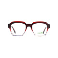 Benutzerdefinierte Logo Slim Unisex Acetat Optical Brille Rahmen