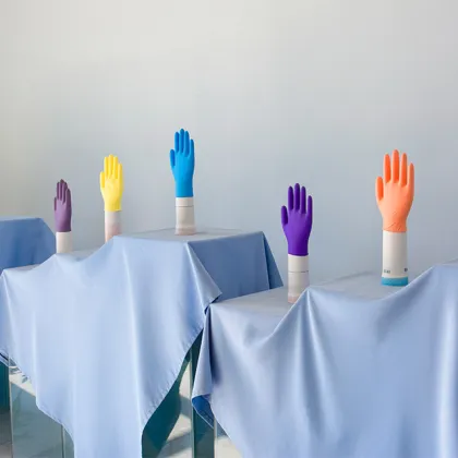 Health care disposable medical grade nitrile glove