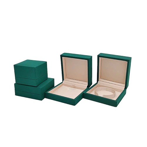 Plastic Print Box Custom Leather Jewelry luxury Pendant Ring Boxes Supplier