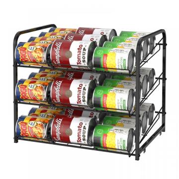 Single Pack Black Kitchen Canned Food Storage Organizer