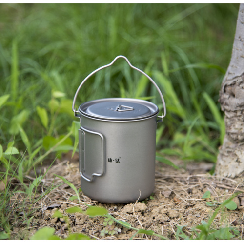 Outdoor camping titanium pot