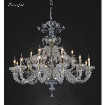 Graceful candle glass pendant lighting(81106-12+6)