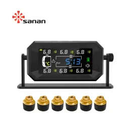 6 Wheels Sensor Solar Tire Pressure Monitoring System