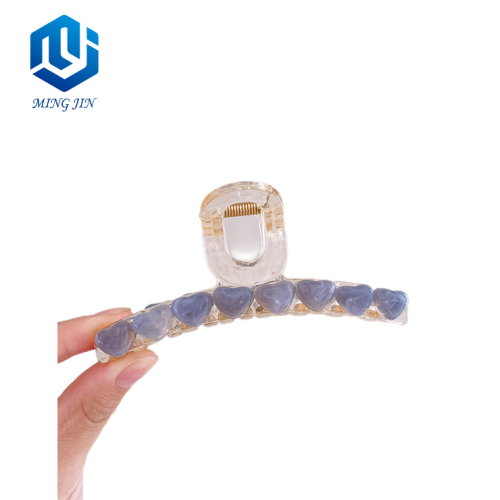 Simple Sweet Elegant Wholesale Korea Women's Acetate Heart Hair Claw Clip