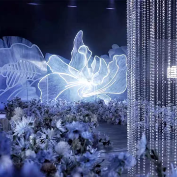 ديكور خلفية للمسرح بتلات من التل الحديدي