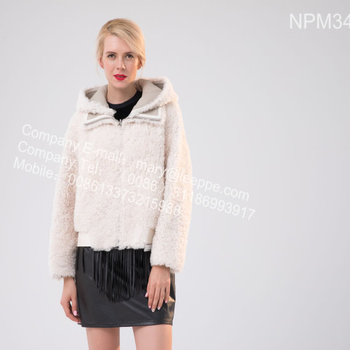 Short Icelandic Lamb Fur Jacet For Women