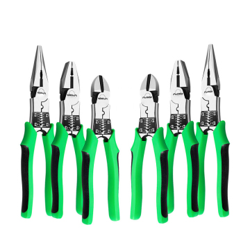 Industrial Multi-purpose Pliers: Steel Wire, Lineman's, Electrician's Tool with Sharp Nose and Bevel Wire Stripping Function