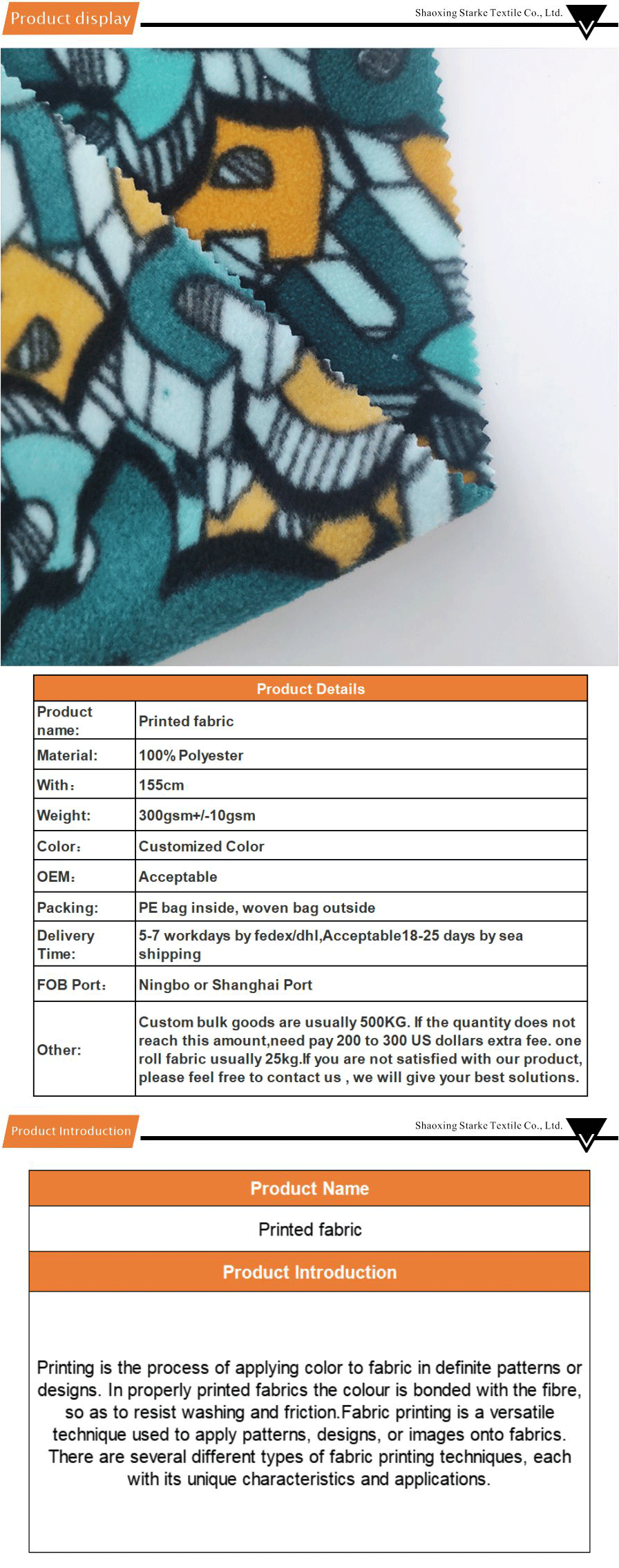 Custom Printed Fabric