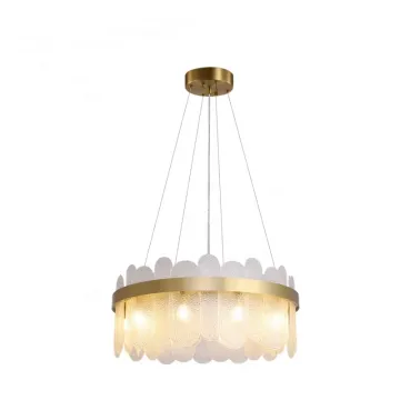 Modern Designer LED Pendant Lights: Nordic Frost Rain Glass Light for Dining Room, Bedroom, and Exhibition Hall
