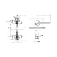 manual swash plate dust gas butterfly valve