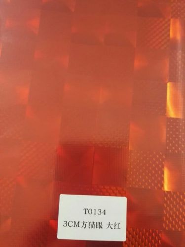 3CM Red Square cat's eye holographic hot stamping film for leather, textile