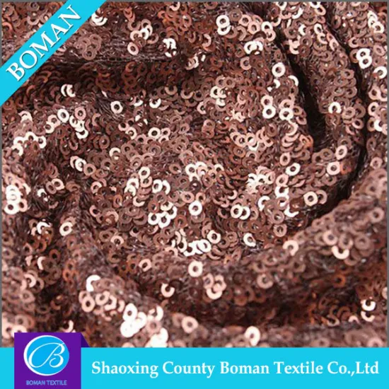 wholesale fabric china Latest design Fancy Knitted sequin fabric for dresses