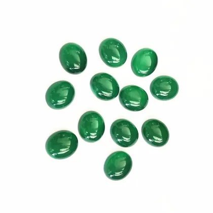 Natural Ice Green Chalcedony Oval Chrysoprase Loose Stones