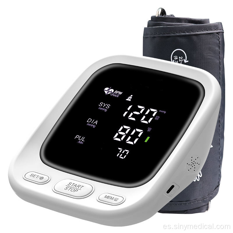 Monitor de presión arterial tipo brazo digital LED