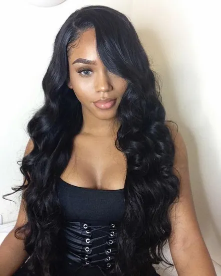 Onst Wholesale Long Body Wave Synthetic Wigs Pineapple Weaves Wig Hairline Heat Resistant Fiber Women Hair Natural Short 130%