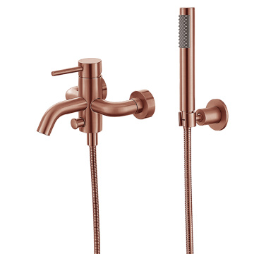 wall faucet for tub Wall Mounted Tub Faucet With Handheld Shower Manufactory