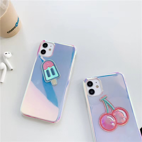 New 3D Embroidery PU Leather Customized Phone Cases