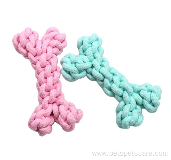 Bone Shape Cotton Rope Durable Dog Chew Toys