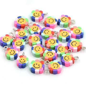 Smiley rosto de 10 mm Sculpey Clay Beads