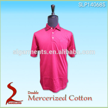 Double mercerized cotton mens sportswear shirt