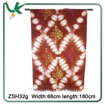 lady's long square polyester fashion scarf