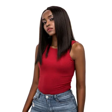 x-tress hot sale natural black color middle part lace wigs short wigs synthetic hair frontal wigs for black women wig
