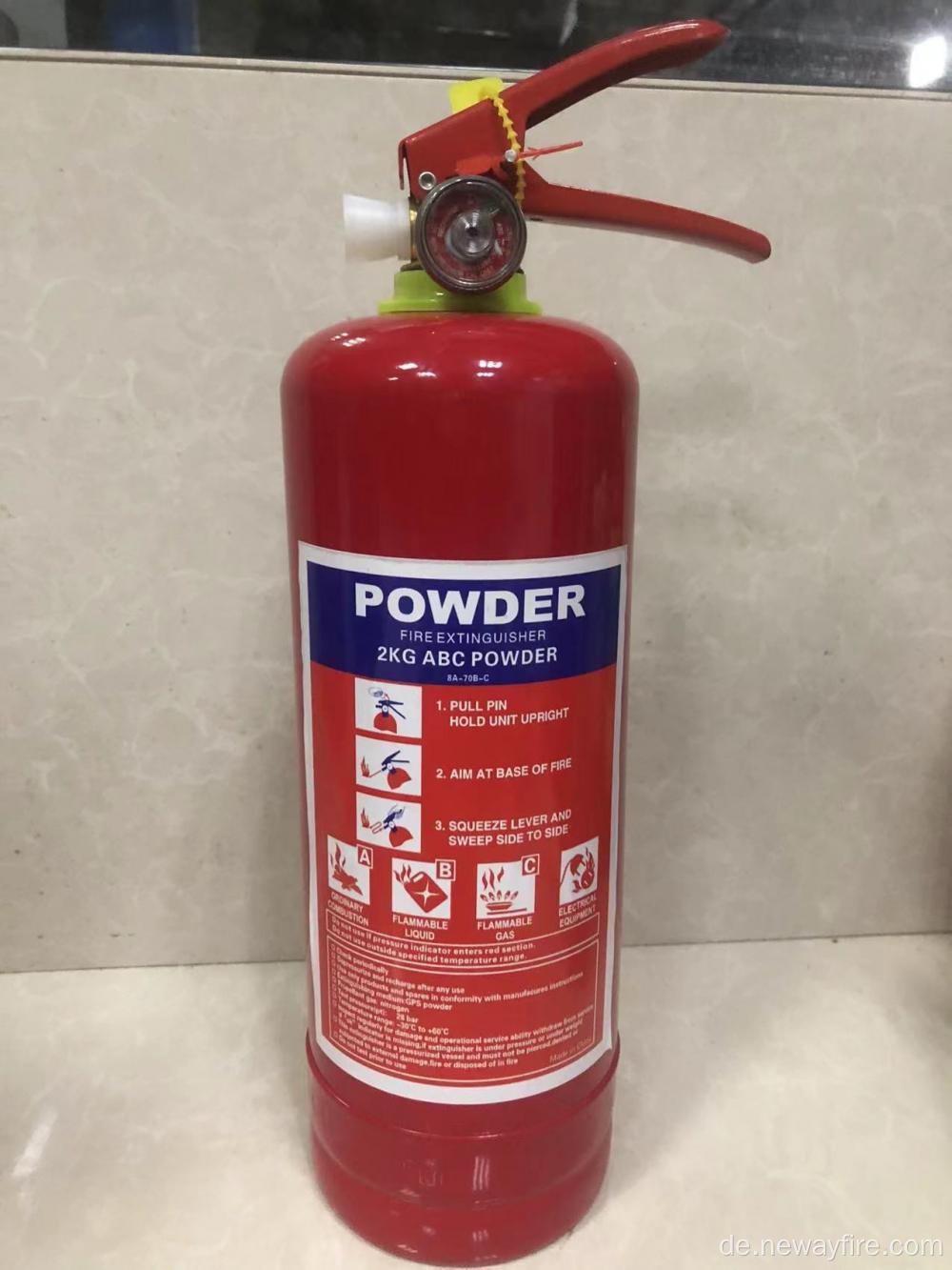 2 kg Pulver Feuerlöscher für Feuerkämpfe