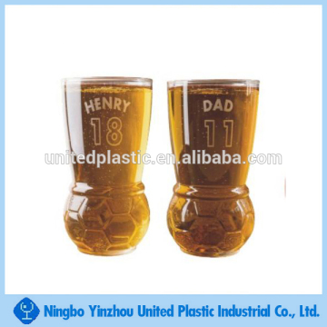 10oz/300ml torch shaped football soccer plastic mug yard glass for drinks beer beverage